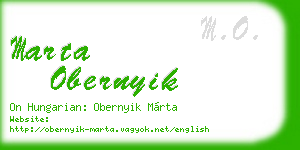 marta obernyik business card